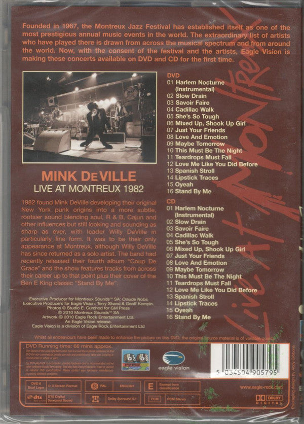 Mink DeVille : Live At Montreux 1982 (DVD-V, Multichannel, PAL + CD, Album)