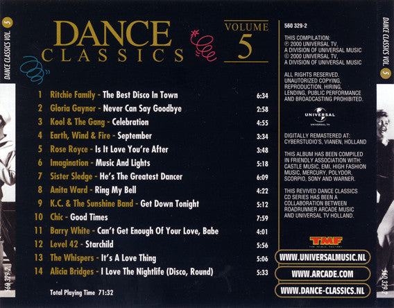 Various : Dance Classics Volume 5 & 6 (2xCD, Comp, RM, TMF)
