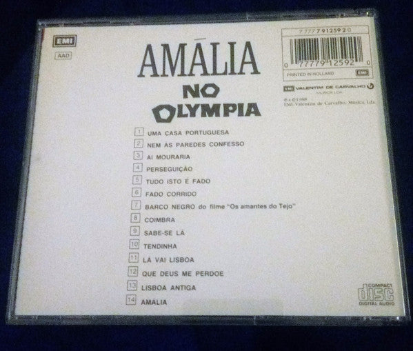 Amália Rodrigues : Amália No Olympia (CD, Album, RE)