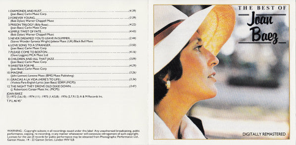 Joan Baez : The Best Of Joan Baez (CD, Comp)