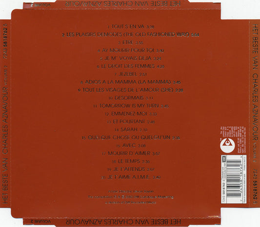 Charles Aznavour : Het Beste Van Charles Aznavour Volume 2 (CD, Album, Comp, Copy Prot.)