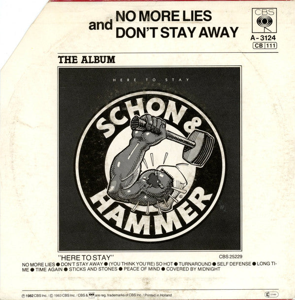 Schon & Hammer : No More Lies (7", Single)