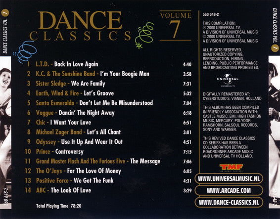 Various : Dance Classics Volume 7 & 8 (2xCD, Comp, RM, TMF)