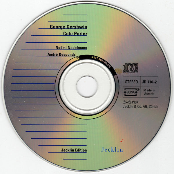 Noëmi Nadelmann & André Desponds : George Gershwin/Cole Porter (Noëmi Nadelmann Sings Gershwin And Porter) (CD)