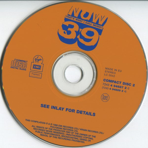 Various : Now That's What I Call Music! 39 (2xCD, Comp)