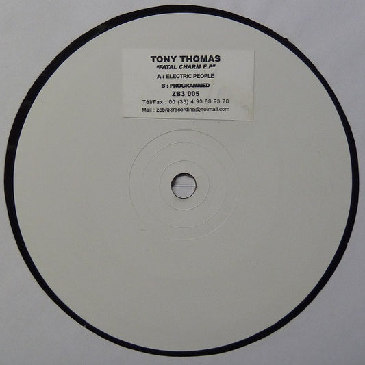 Tony Thomas : Fatal Charm E.P (12", EP, Promo, W/Lbl)