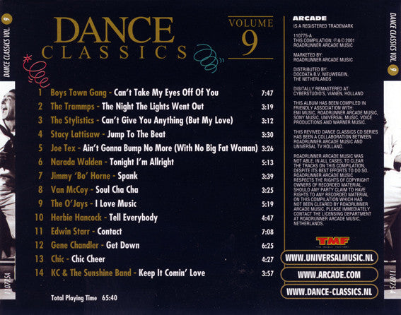 Various : Dance Classics Volume 9 & 10 (2xCD, Comp, RM, TMF)