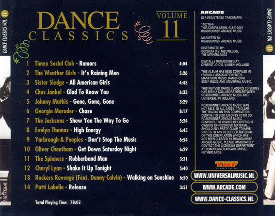 Various : Dance Classics Volume 11 & 12 (2xCD, Comp, RM, TMF)
