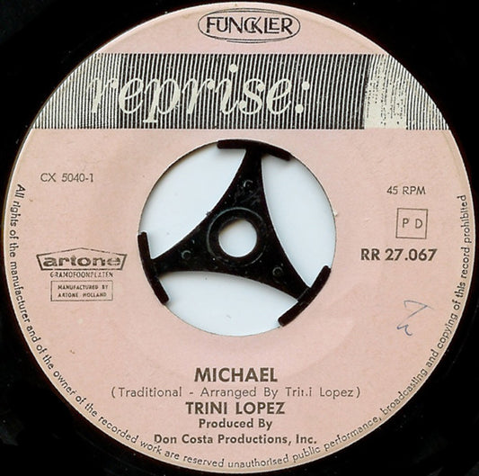 Trini Lopez : Michael / Adalita (7", Single, Mono)
