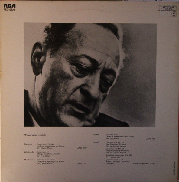 Heifetz*, Brahms*, Orchestre Symphonique De Chicago*, Reiner* : Concerto Pour Violon En Ré (LP, RE, Gat)