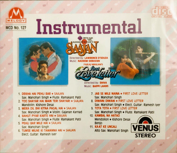 Nadeem Shravan, Bappi Lahiri : Saajan / First Love Letter (Instrumental) (CD, Comp)