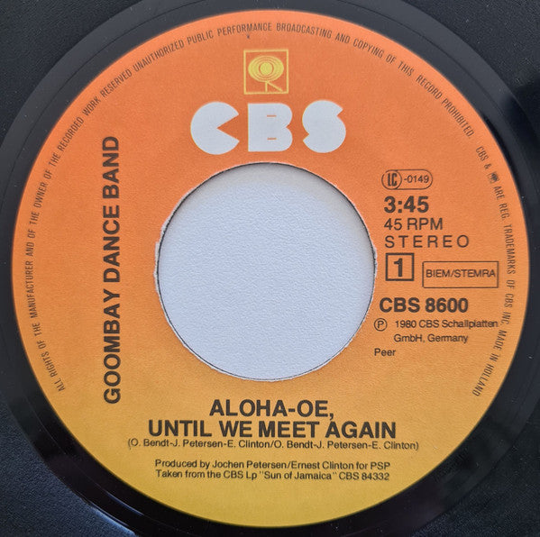 Goombay Dance Band : Aloha-Oe, Until We Meet Again (7", Single)