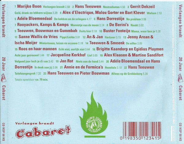 Various : Verlangen Brandt (20 Jaar Hammelinck Stuurman Cabaret) (CD, Comp)