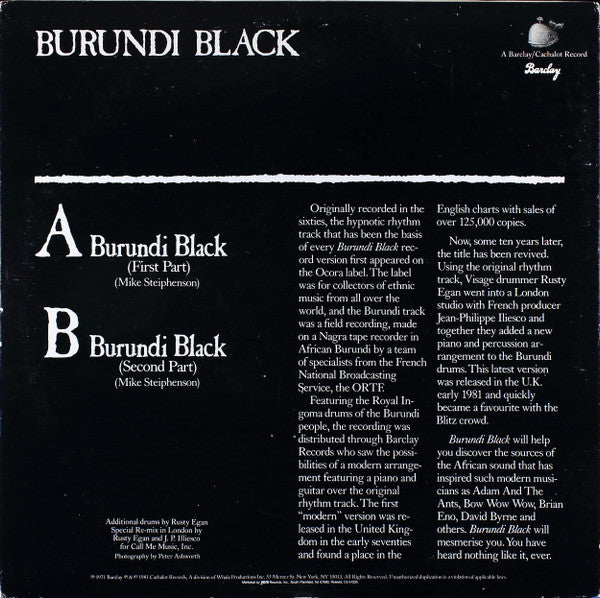 Burundi Black : Burundi Black (12")