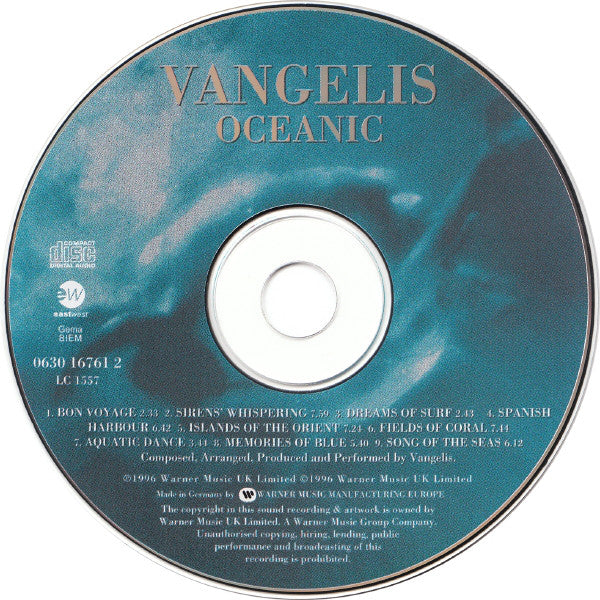 Vangelis : Oceanic (CD, Album)