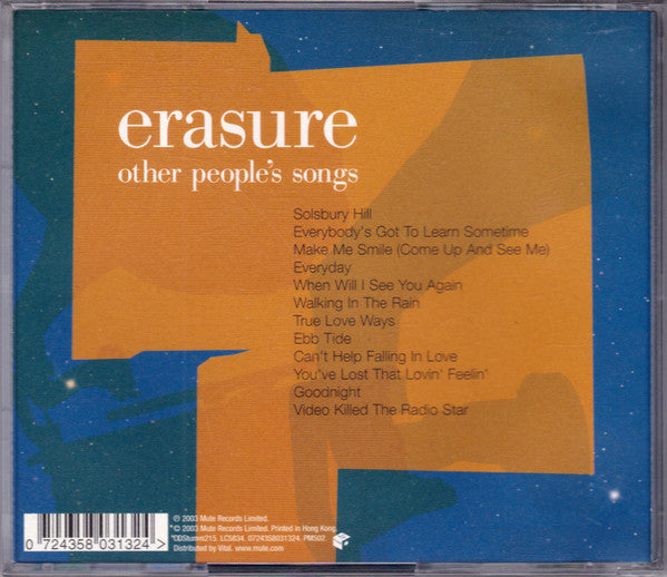 Erasure : Other People's Songs (CD, Album)