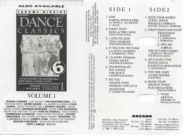 Various : Dance Classics 6 Volume 2 (Cass, Comp)