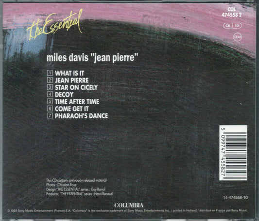 Miles Davis : Jean Pierre (CD, Comp)