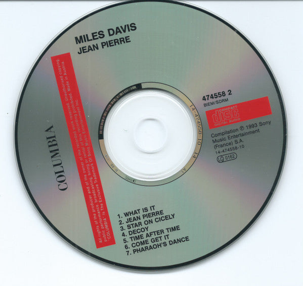 Miles Davis : Jean Pierre (CD, Comp)