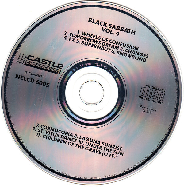 Black Sabbath : Black Sabbath Vol 4 (CD, Album, RE)
