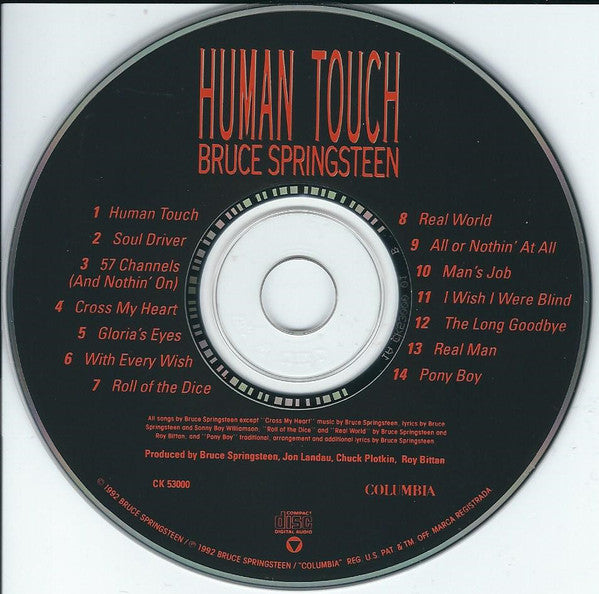 Bruce Springsteen : Human Touch (CD, Album, Pit)
