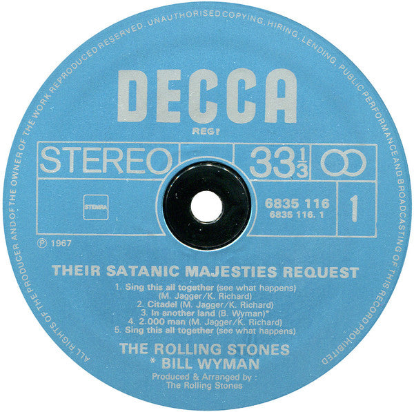 The Rolling Stones : Their Satanic Majesties Request (LP, Album, RE)