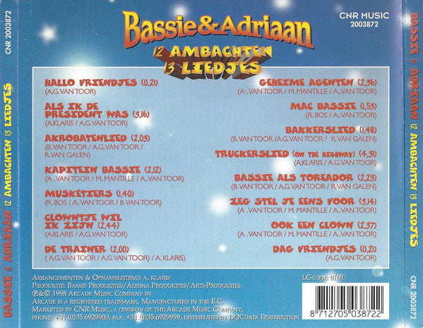 Bassie & Adriaan : 12 Ambachten 13 Liedjes (CD, Comp)