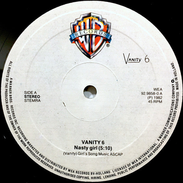 Vanity 6 : Nasty Girl / He's So Dull / Drive Me Wild (12", Maxi)
