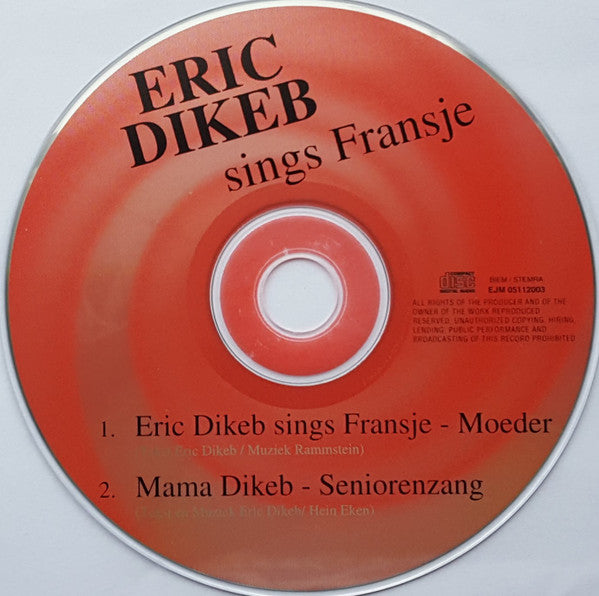 Eric Dikeb : Moeder (Mutter) (CD, Single, Car)