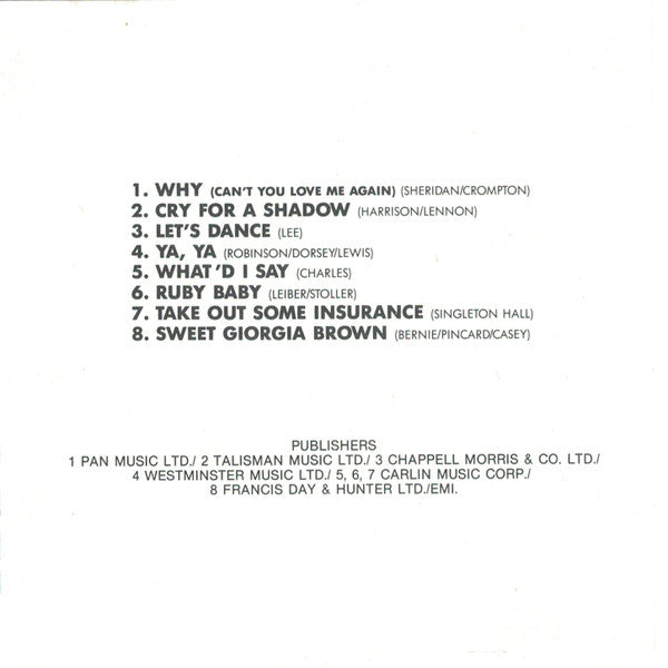 The Beatles Featuring Tony Sheridan : The Beatles Featuring Tony Sheridan (CD, Comp, Mono, Unofficial)