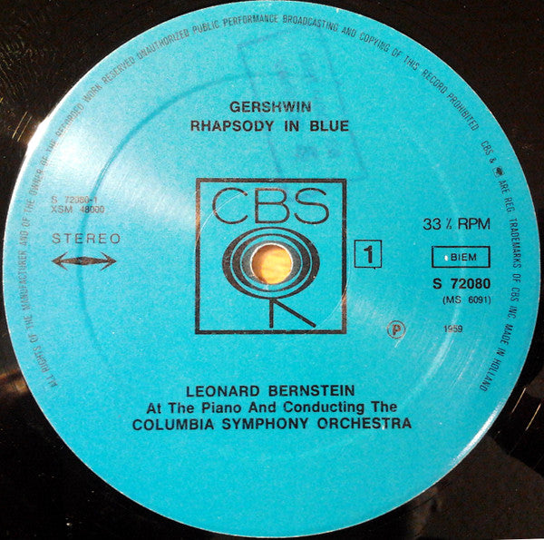 George Gershwin, Leonard Bernstein : Rhapsody In Blue / An American In Paris (LP, RE)