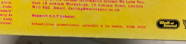 Various : We Love You... So Love Us (CD, Comp, Promo)