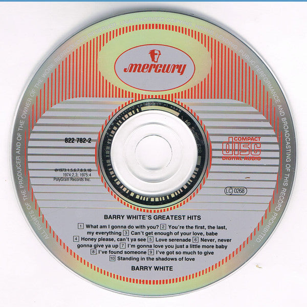 Barry White : Barry White's Greatest Hits (CD, Comp, RE)