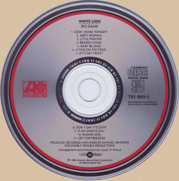 White Lion : Big Game (CD, Album)