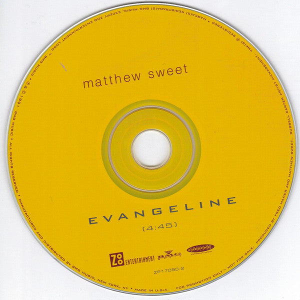 Matthew Sweet : Evangeline (CD, Single, Promo)