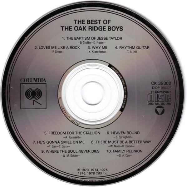 The Oak Ridge Boys : The Best Of The Oak Ridge Boys (CD, Comp, RP)