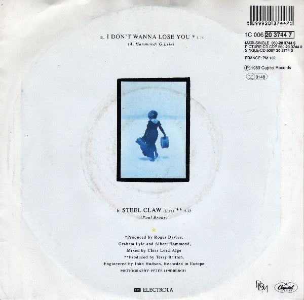 Tina Turner : I Don't Wanna Lose You (7", Single)