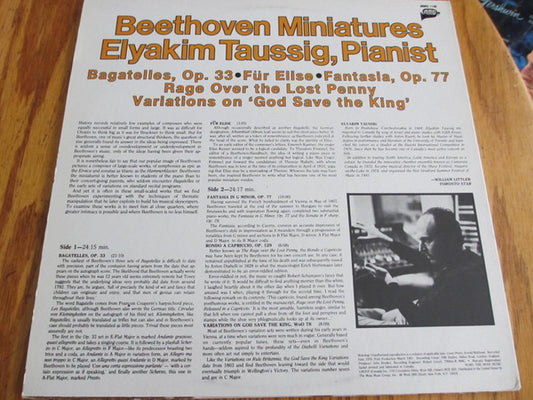 Elyakim Taussig : Beethoven Miniatures (LP, Album)