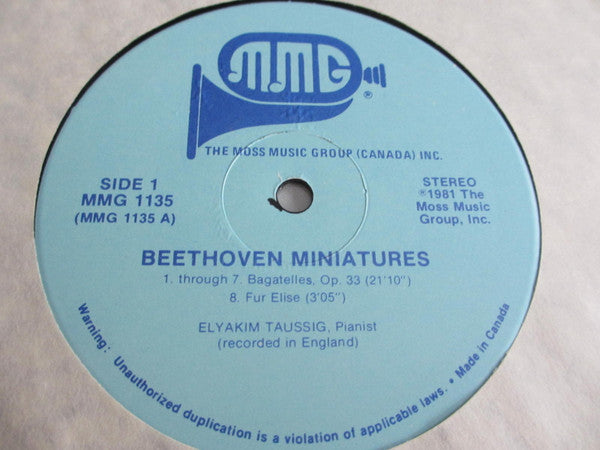 Elyakim Taussig : Beethoven Miniatures (LP, Album)