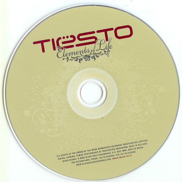 DJ Tiësto : Elements Of Life (CD, Album + CD, Ltd, Bon)