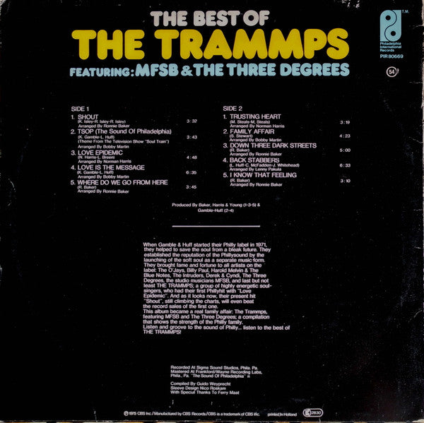 The Trammps Featuring: MFSB & The Three Degrees : The Best Of The Trammps Featuring: MFSB & The Three Degrees (LP, Comp)
