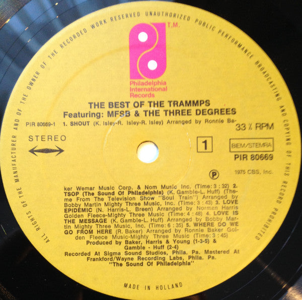 The Trammps Featuring: MFSB & The Three Degrees : The Best Of The Trammps Featuring: MFSB & The Three Degrees (LP, Comp)