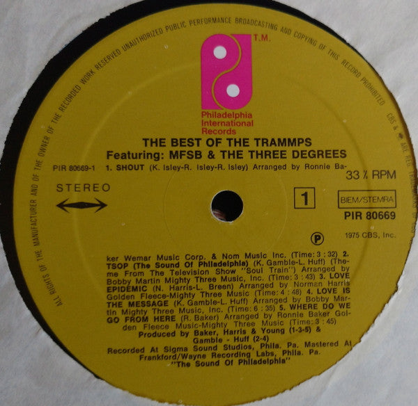 The Trammps Featuring: MFSB & The Three Degrees : The Best Of The Trammps Featuring: MFSB & The Three Degrees (LP, Comp)