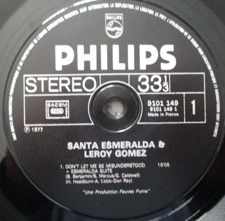 Santa Esmeralda Starring Leroy Gomez : Don't Let Me Be Misunderstood (LP, Album, RE)