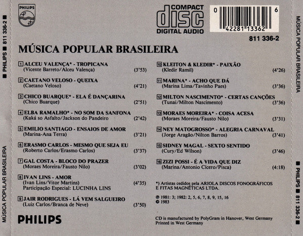 Various : M.P.B. Música Popular Brasileira (CD, Comp)