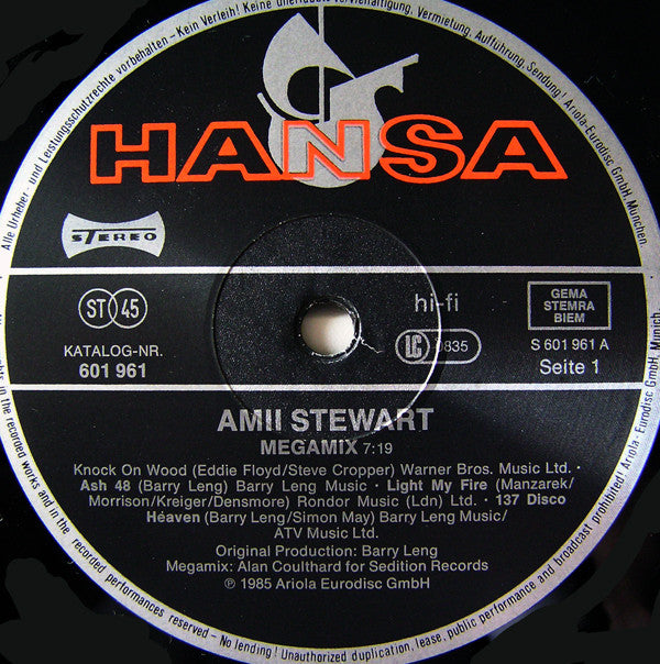 Amii Stewart : Megamix (12", Maxi)