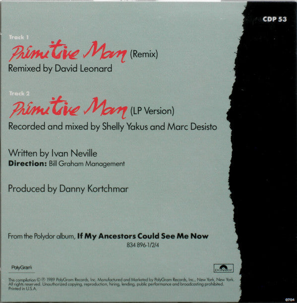 Ivan Neville : Primitive Man (CD, Single, Promo)