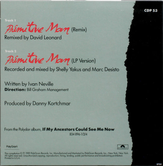 Ivan Neville : Primitive Man (CD, Single, Promo)