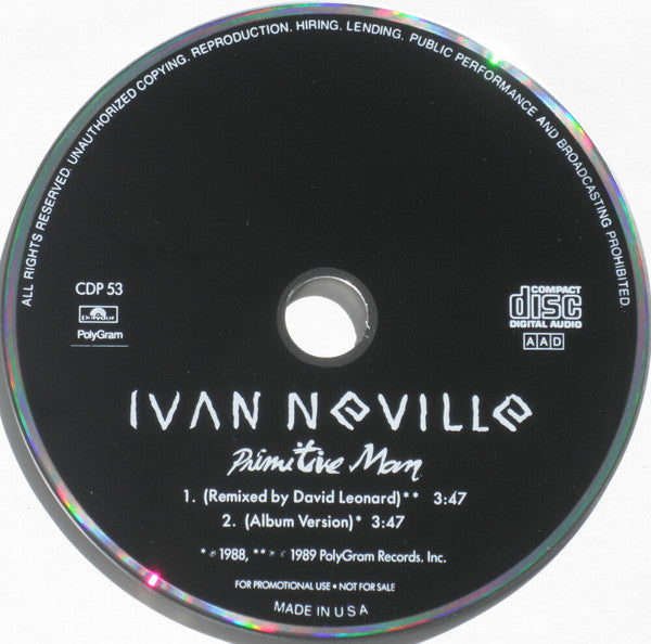 Ivan Neville : Primitive Man (CD, Single, Promo)