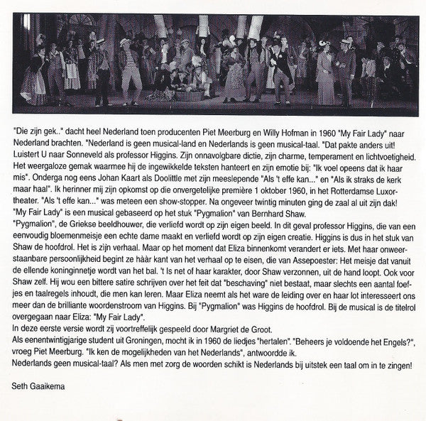 Wim Sonneveld, Margriet De Groot & Johan Kaart : De Originele Nederlandse Versie Van My Fair Lady (CD, Album, RE)